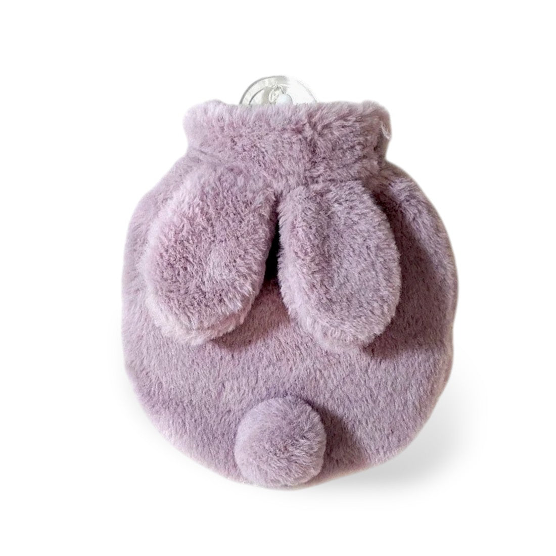 Bouillotte à eau ronde en peluche avec oreilles de lapin