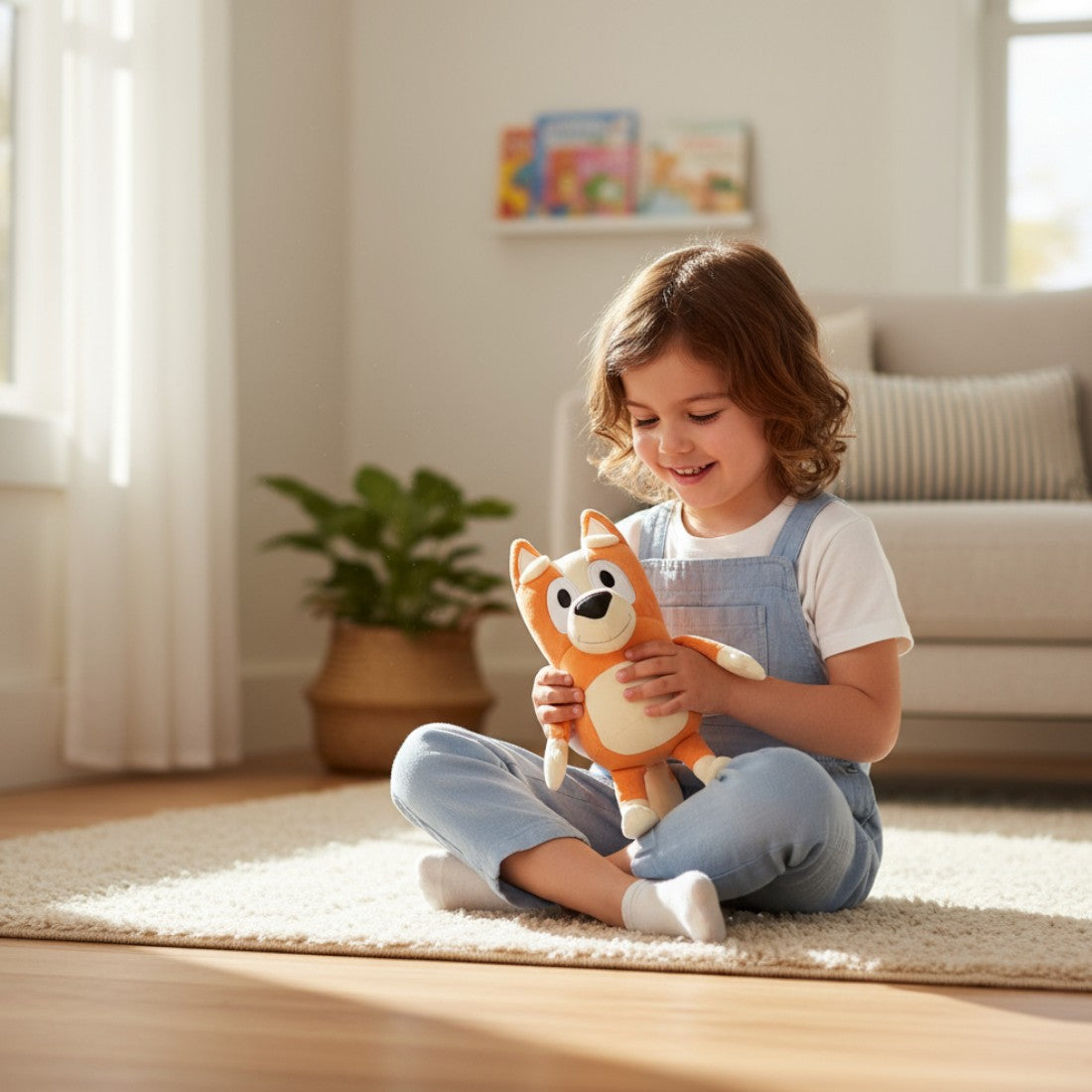 Peluche douce Bingo Heeler petite sœur de Bluey