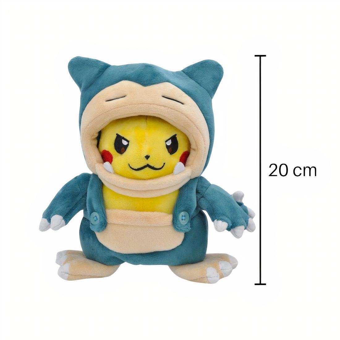 Peluche Pokémon - Pikachu déguisé en Ronflex