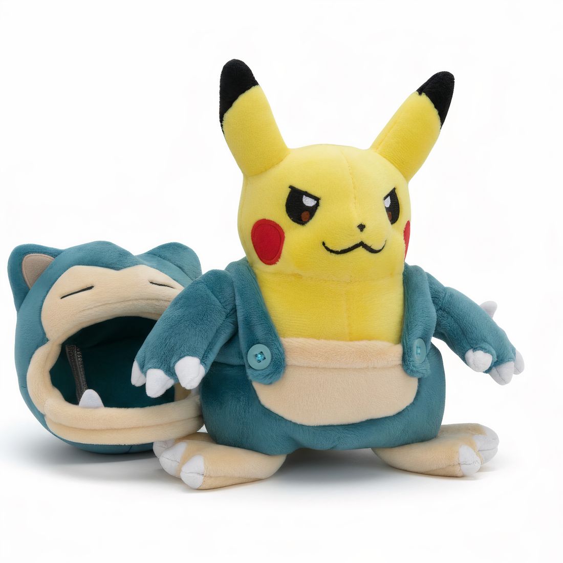 Peluche Pokémon - Pikachu déguisé en Ronflex