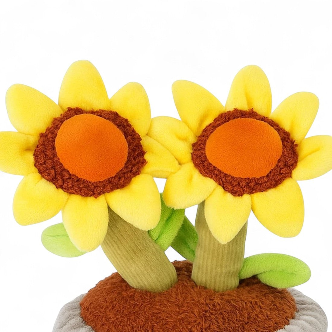 Peluche kawaii fleurs pot en terre