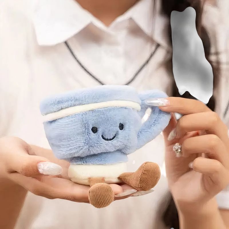 Peluche kawaii tea time duo tasse et théière