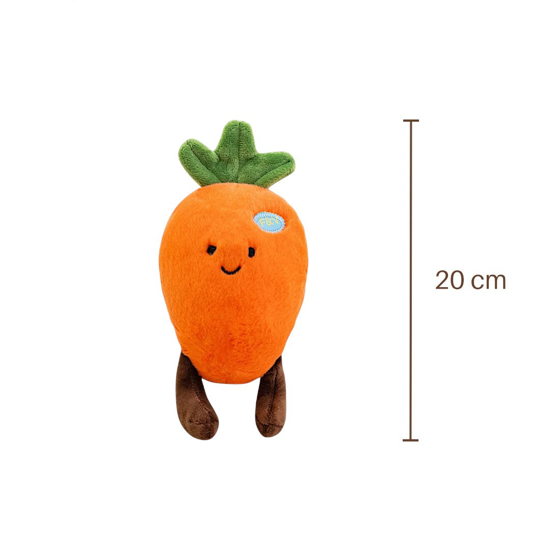 Peluche légume kawaii carotte joyeuse