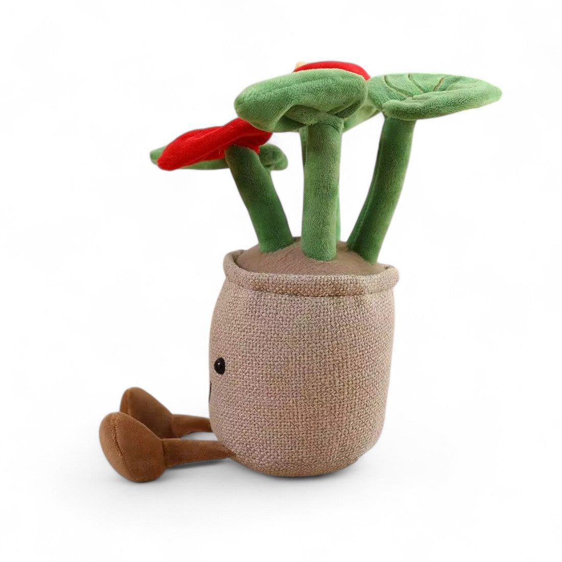 Peluche plante kawaii fleur de lune souriante