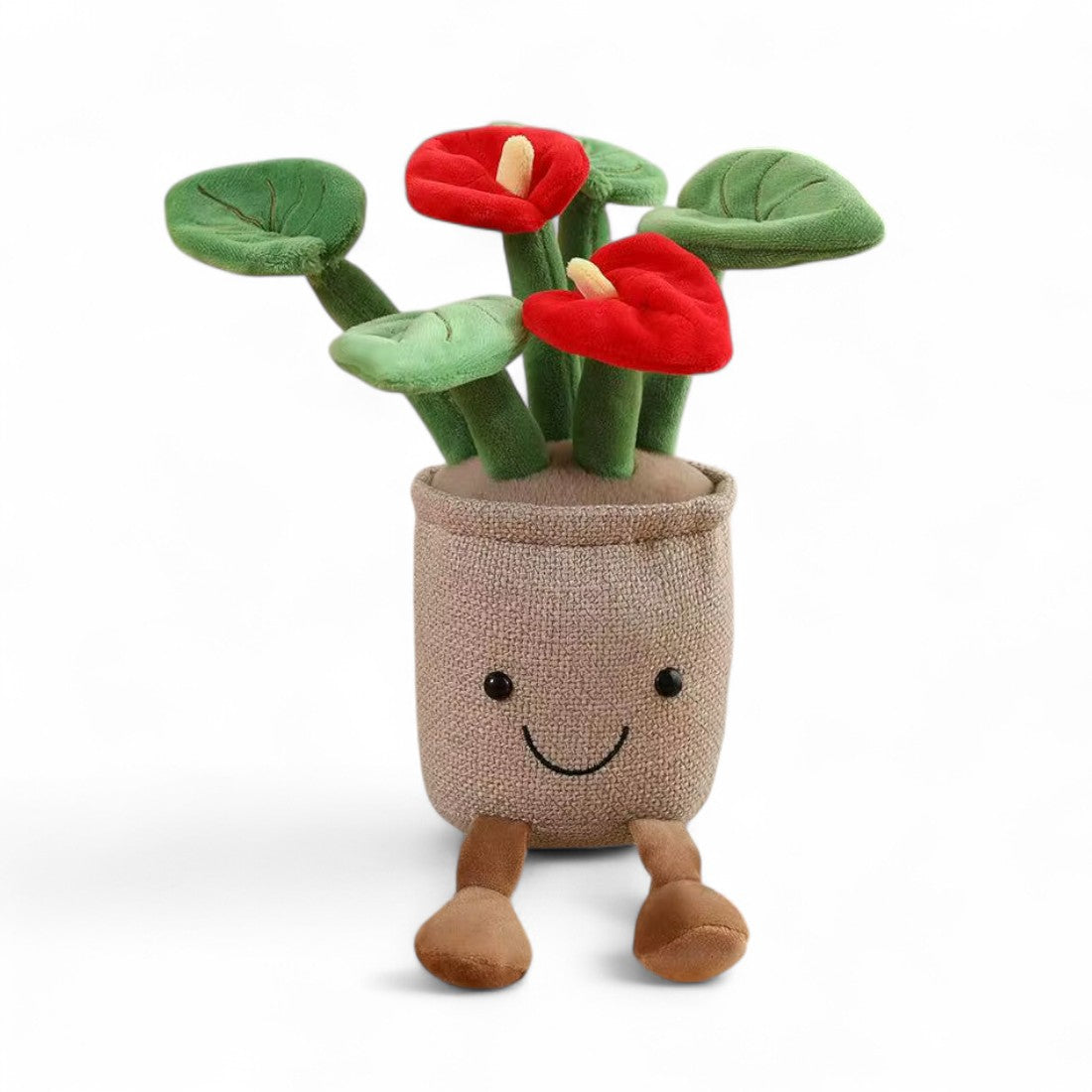 Peluche plante kawaii fleur de lune souriante