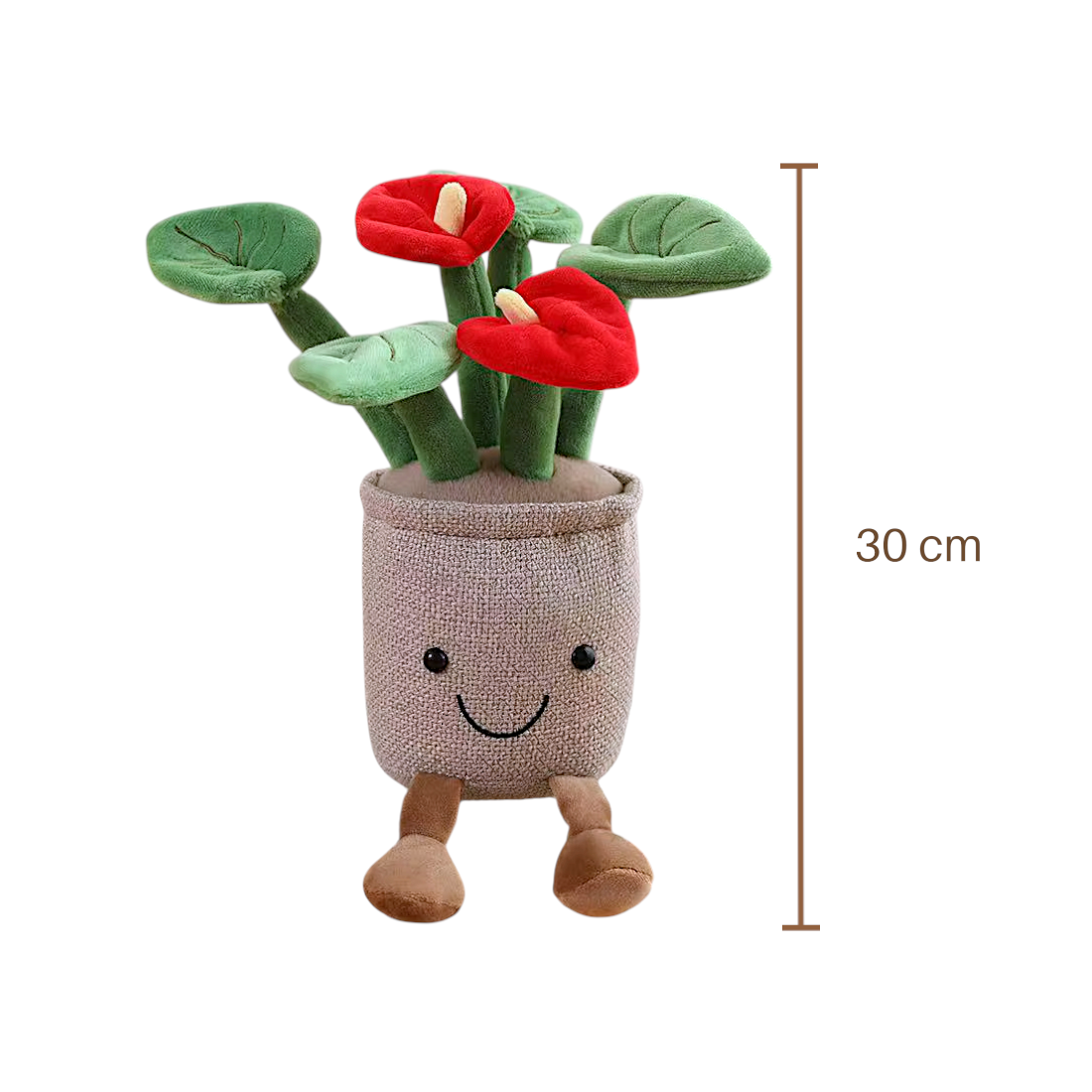 Peluche plante kawaii fleur de lune souriante