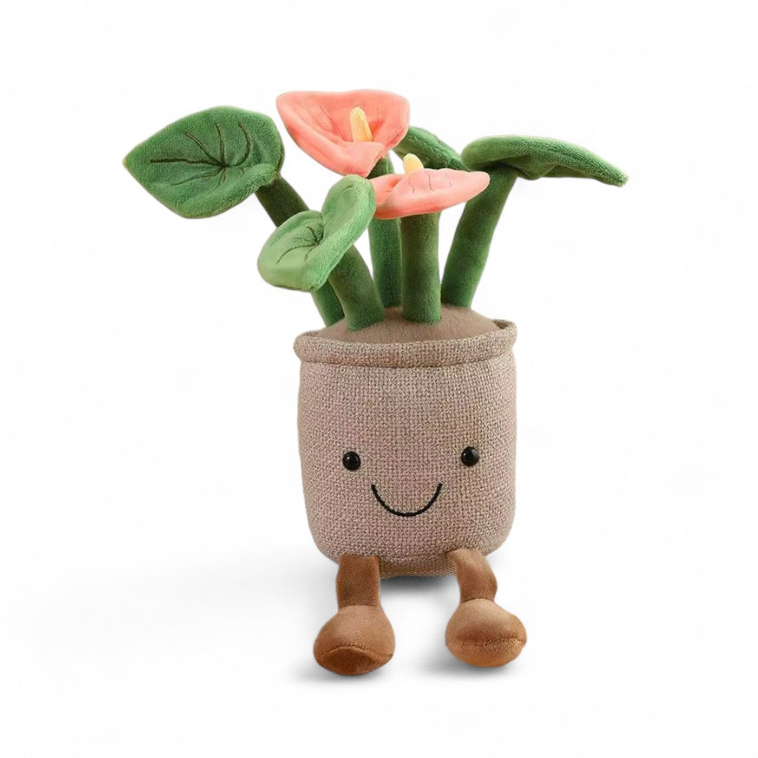 Peluche plante kawaii fleur de lune souriante