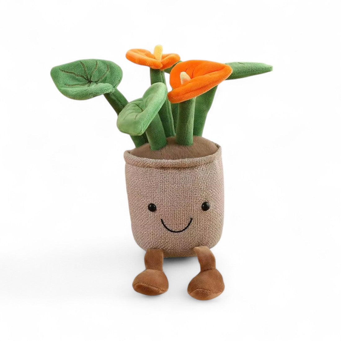 Peluche plante kawaii fleur de lune souriante