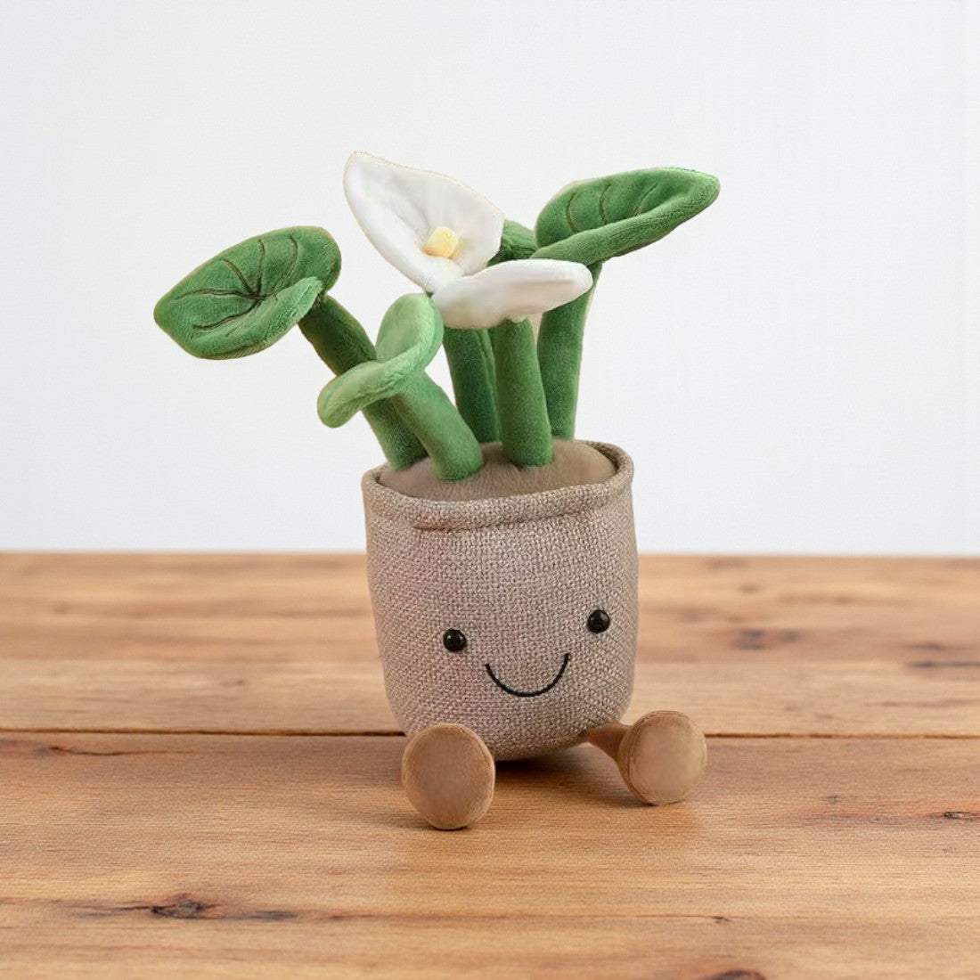 Peluche plante kawaii fleur de lune souriante