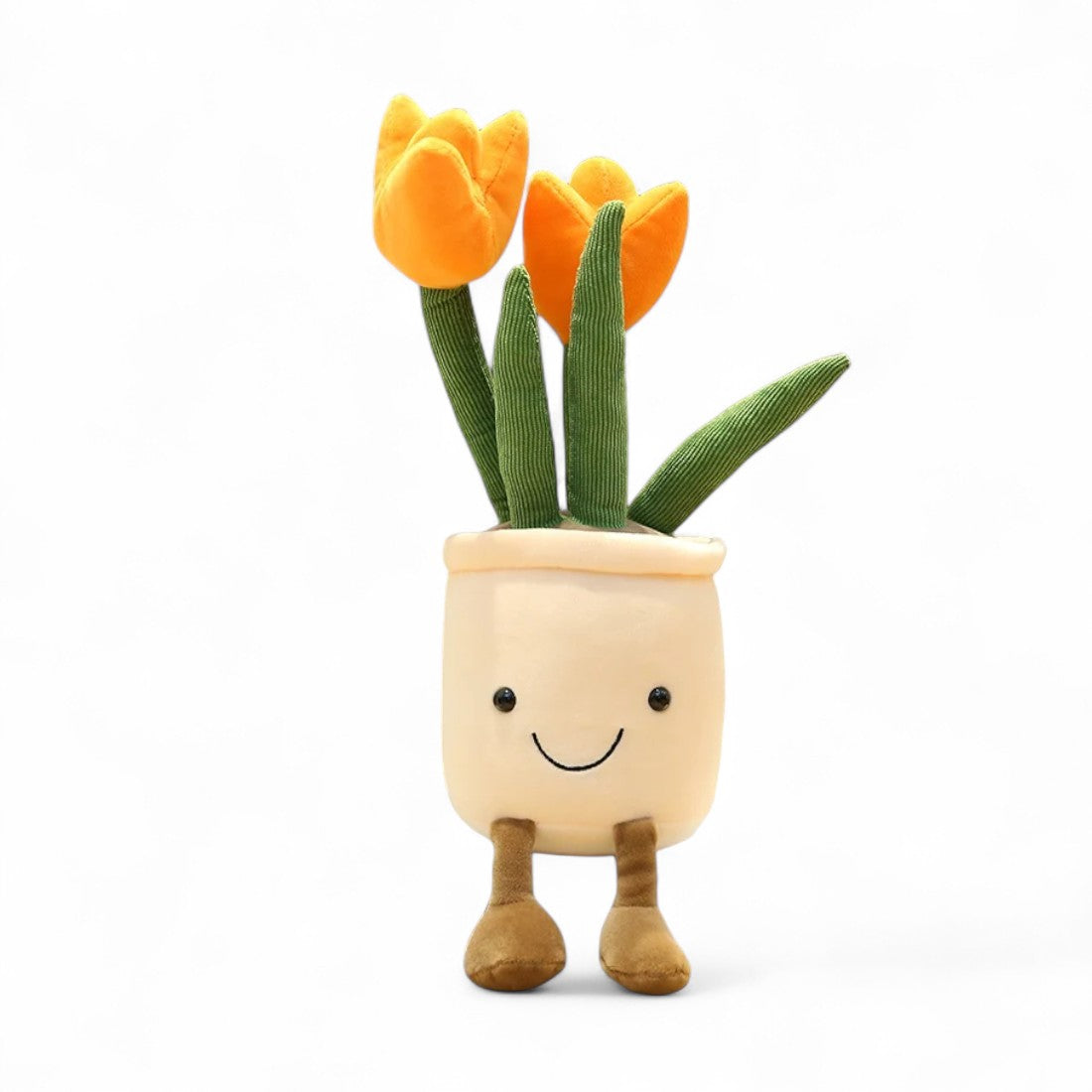 Peluche plante kawaii tulipes en pot