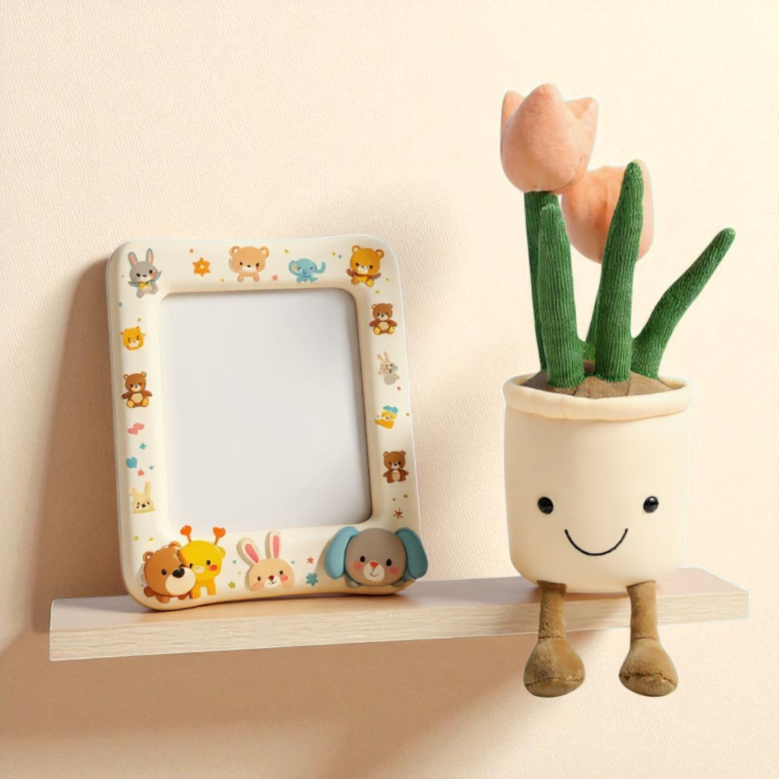 Peluche plante kawaii tulipes en pot