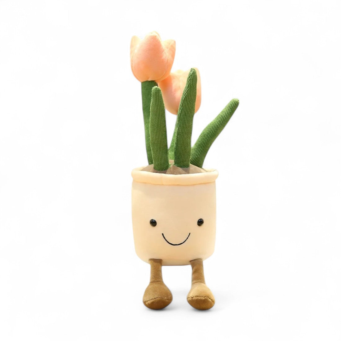 Peluche plante kawaii tulipes en pot