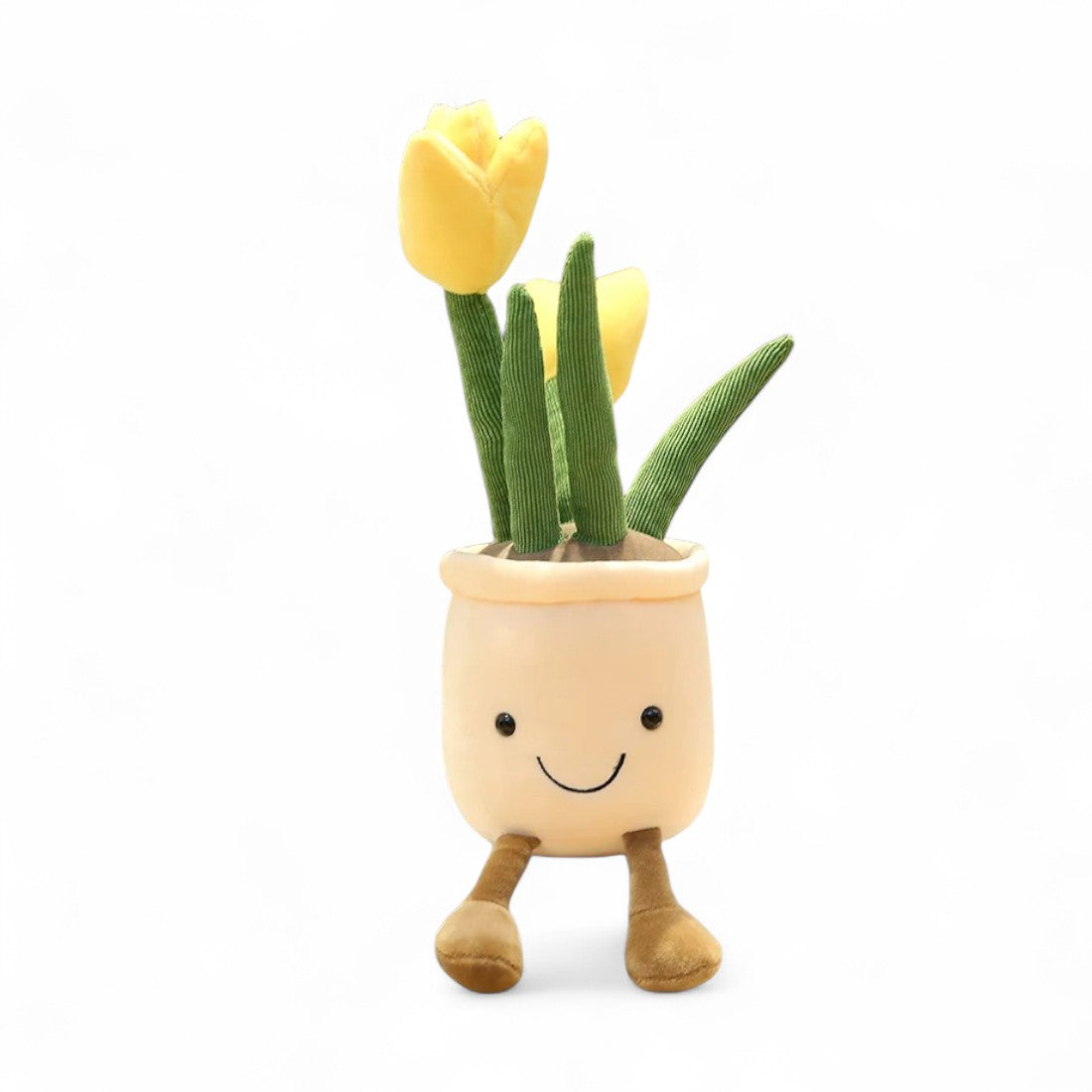 Peluche plante kawaii tulipes en pot