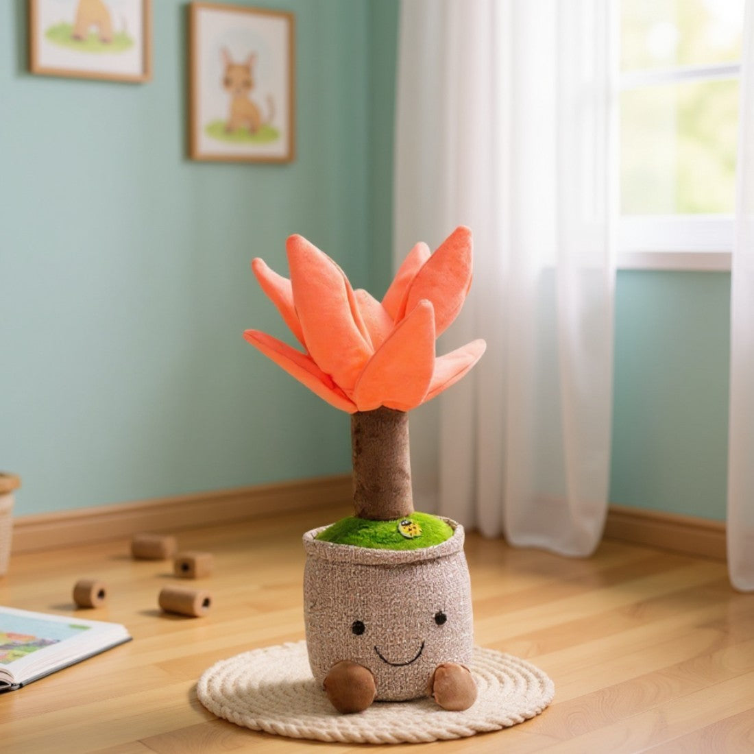 Peluche plante kawaii yucca en pot
