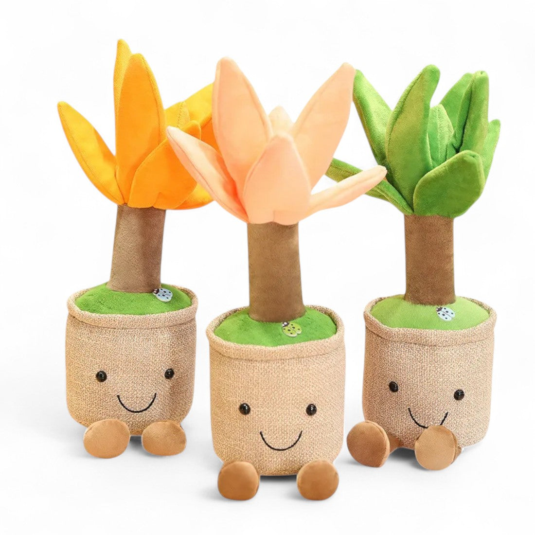 Peluche plante kawaii yucca en pot