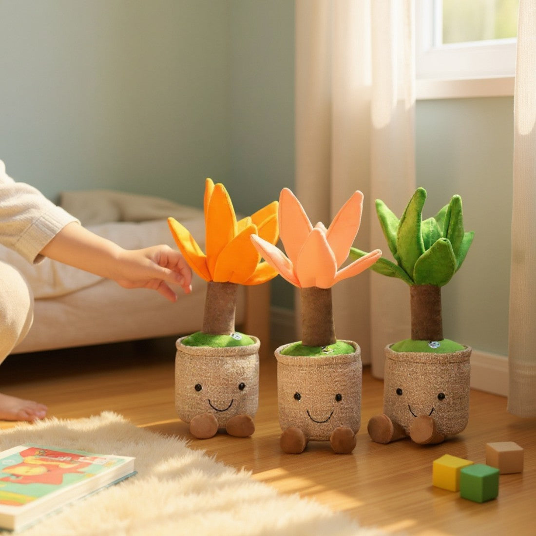 Peluche plante kawaii yucca en pot