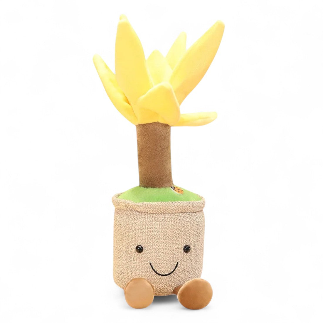 Peluche plante kawaii yucca en pot