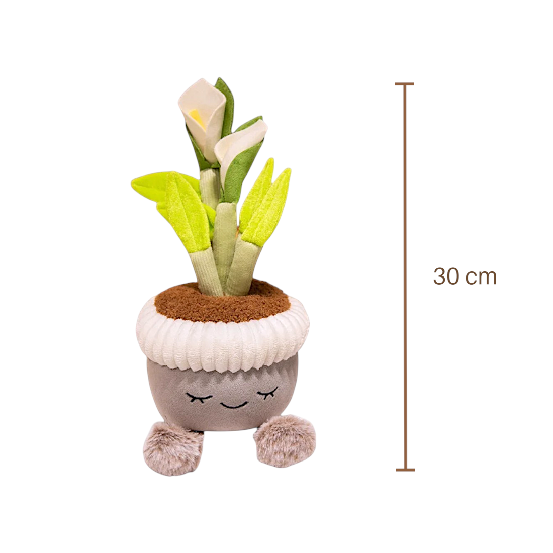 Peluche kawaii plante en pot rond