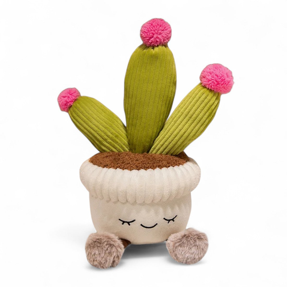 Peluche kawaii plante en pot rond