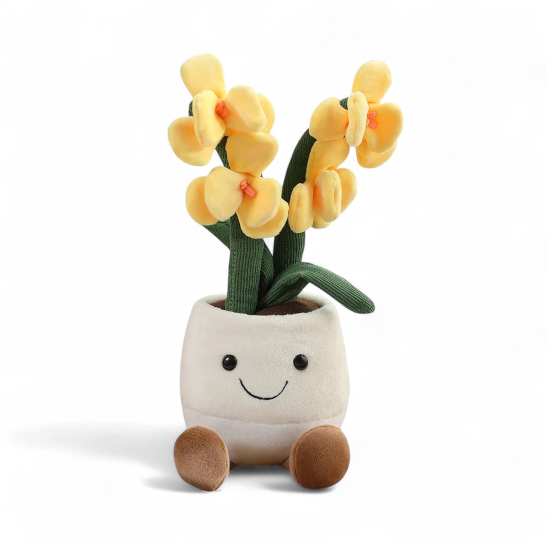 Peluche plante kawaii orchidée douce et colorée
