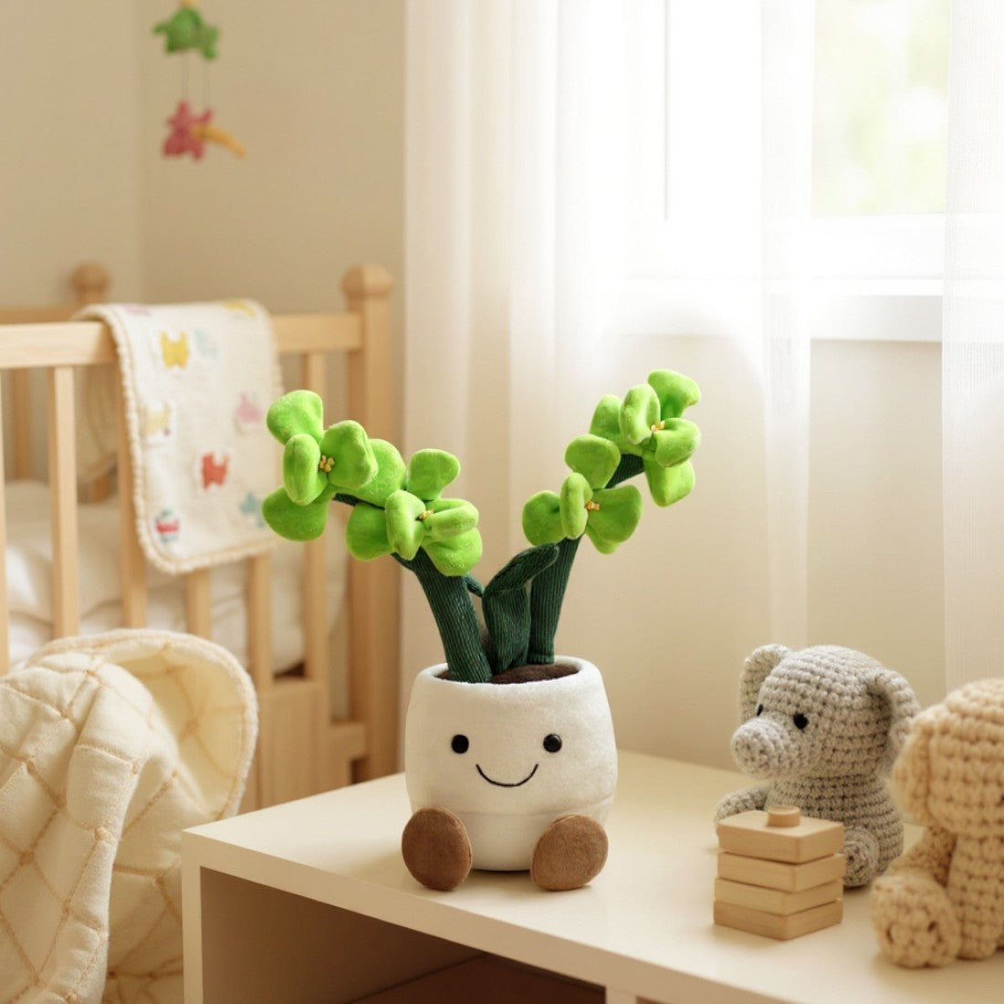 Peluche plante kawaii orchidée douce et colorée