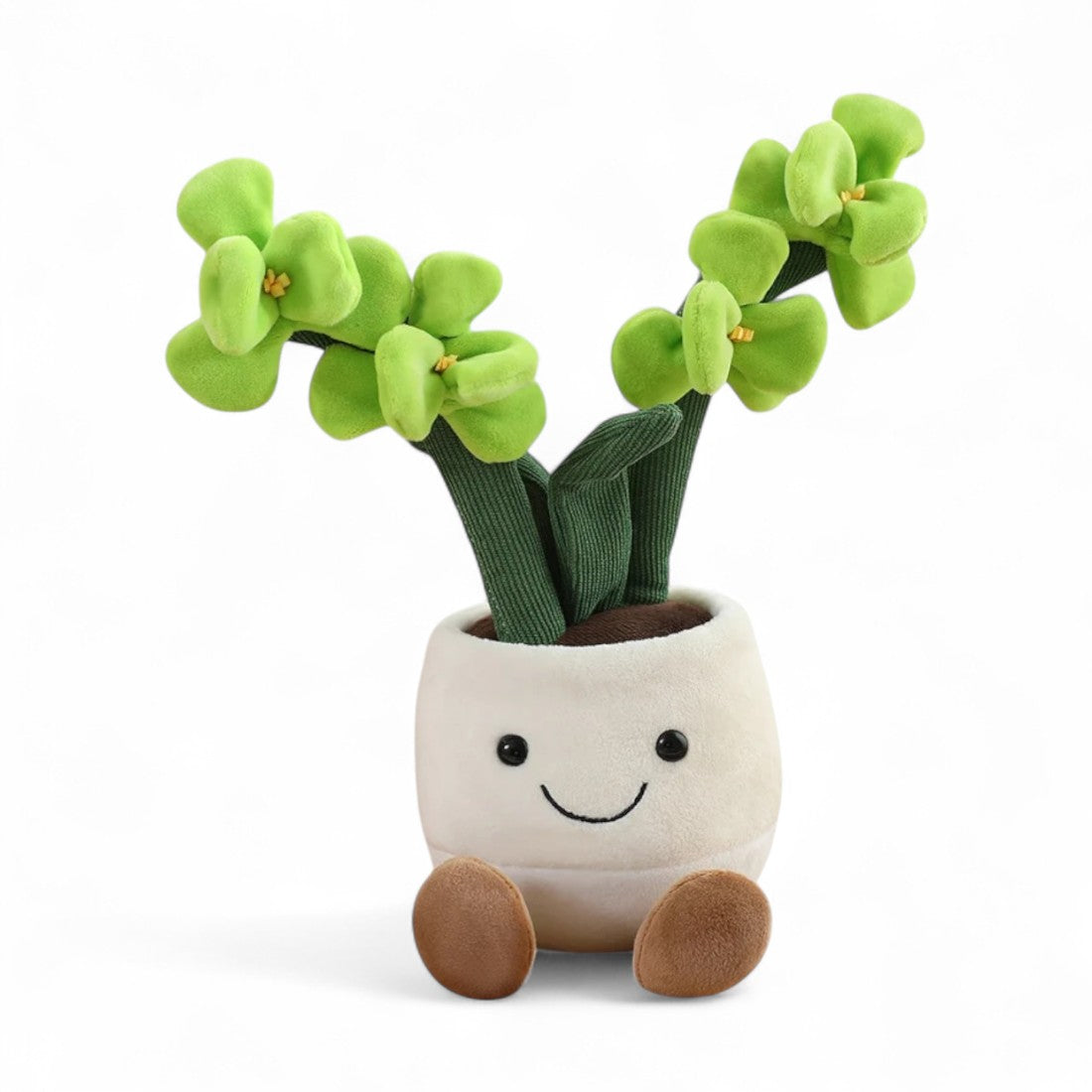 Peluche plante kawaii orchidée douce et colorée