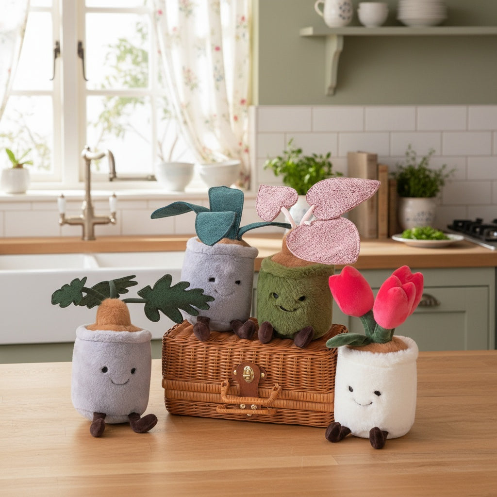 Peluche plante kawaii pot verdure