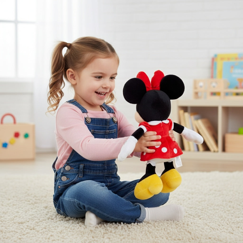 Peluche Minnie robe rouge iconique