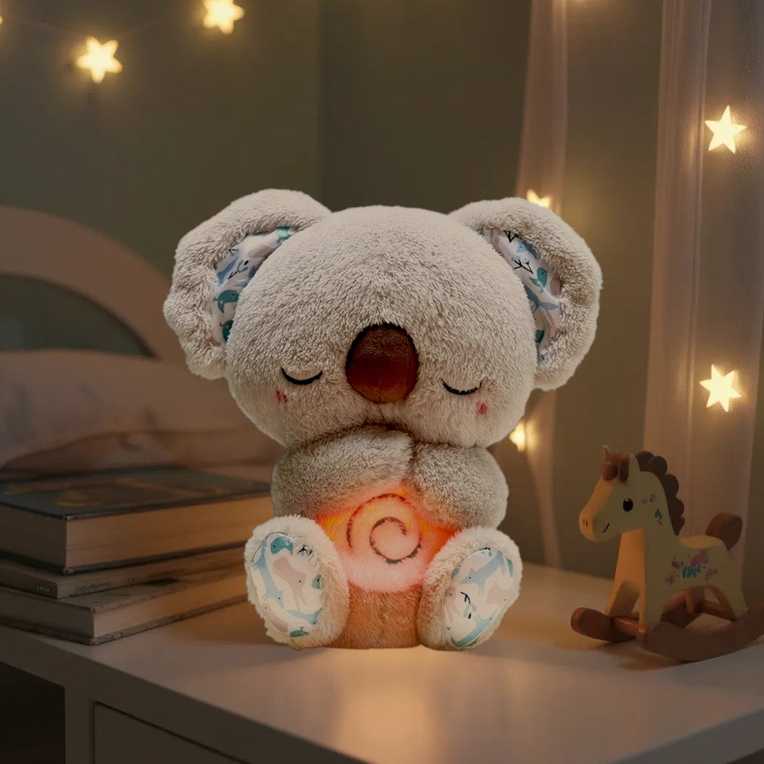 Peluche koala respirante et lumineuse pour apaiser bébé