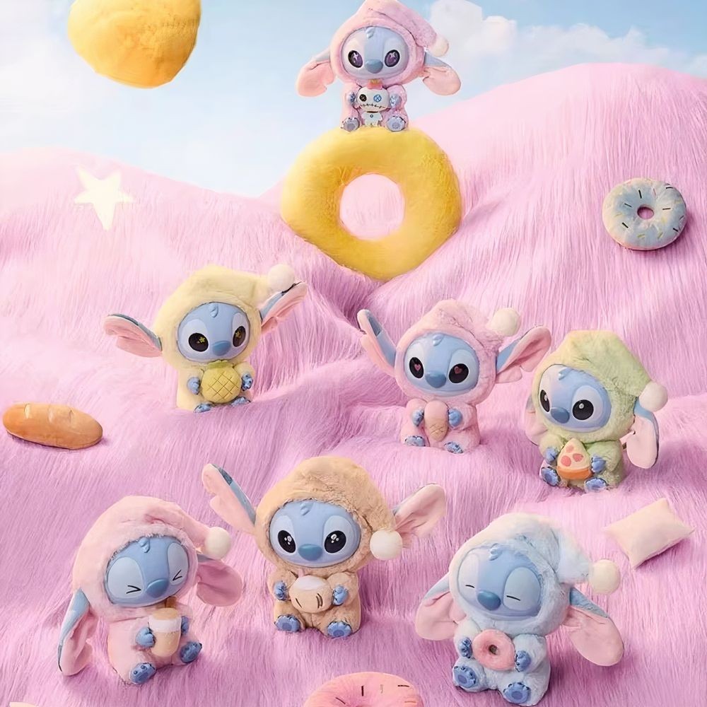 Blind box peluche Stitch en pyjama mignon