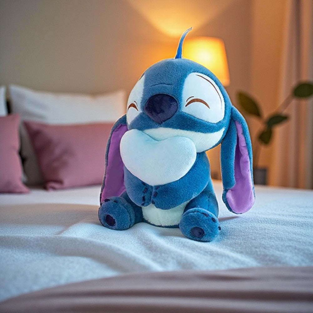 Peluche Disney Stitch et Angèle amoureux
