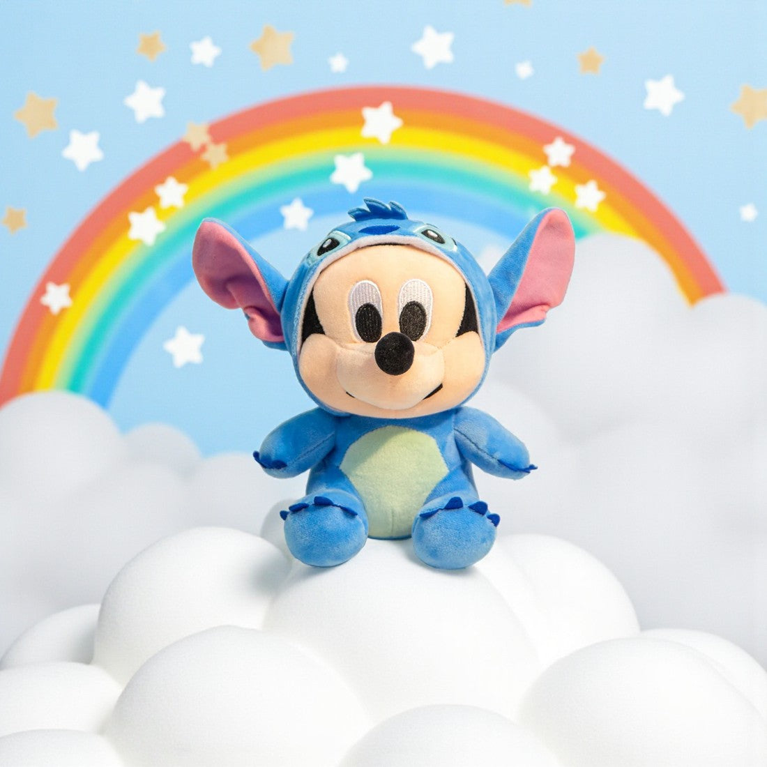 Peluche Disney bébé Mickey déguisé en Stitch