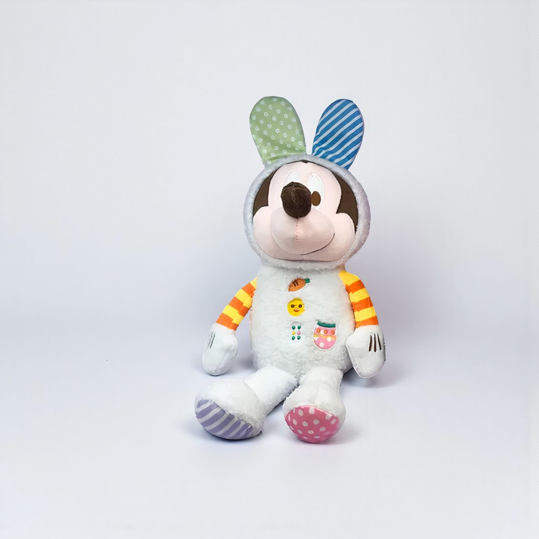 Peluche Mickey lapin coloré de Pâques