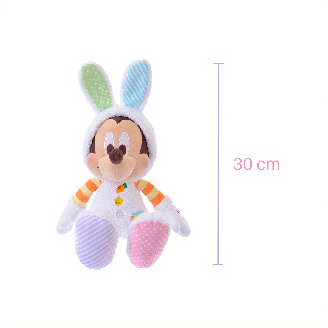 Peluche Mickey lapin coloré de Pâques