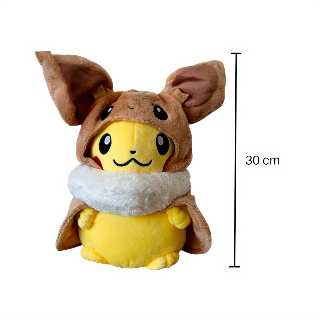 peluche pokémon - pikachu déguisé en évoli