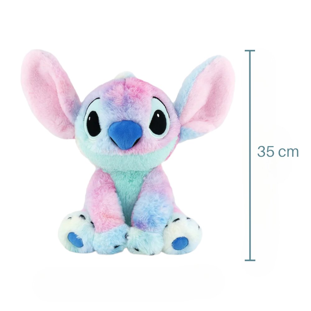 Peluche Stitch multicolore arc-en-ciel