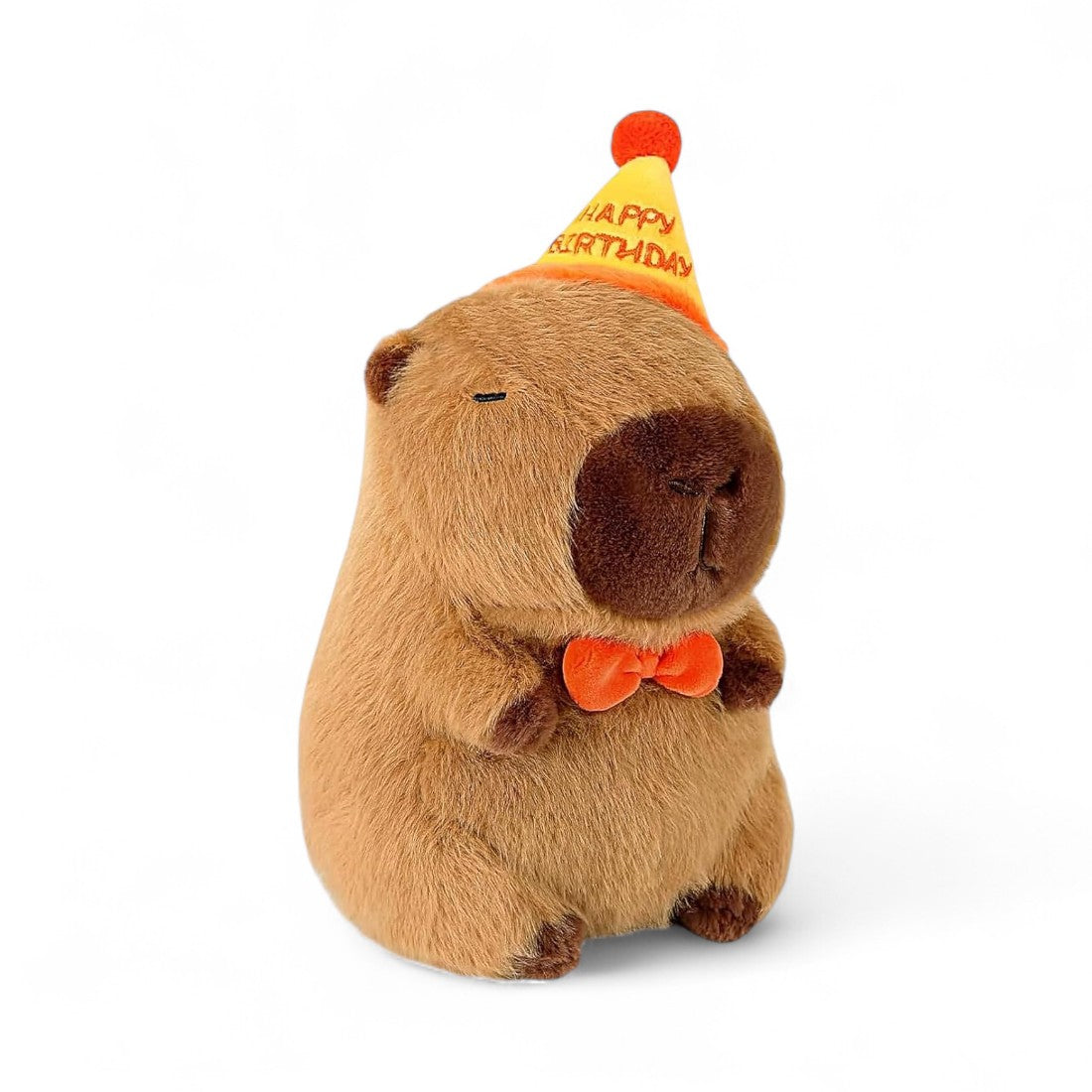 Peluche capybara avec chapeau de fête