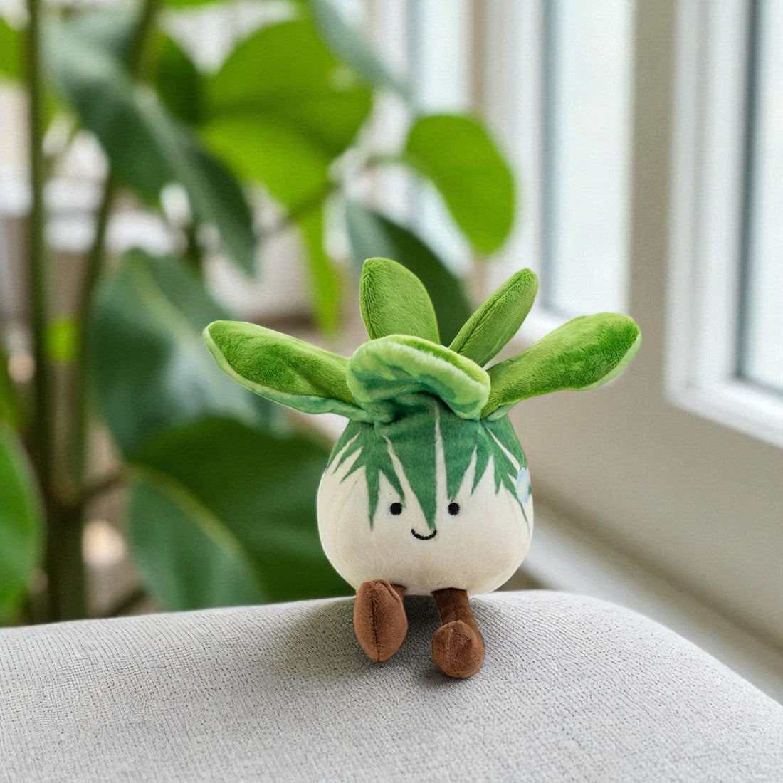 Peluche légume kawaii bok choy rigolo
