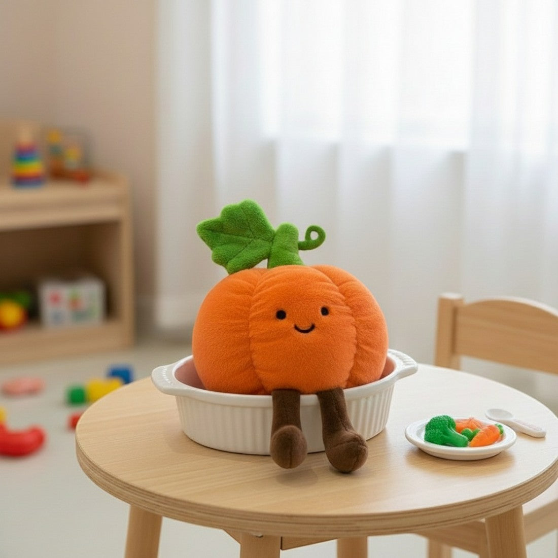 Peluche légume kawaii citrouille adorable
