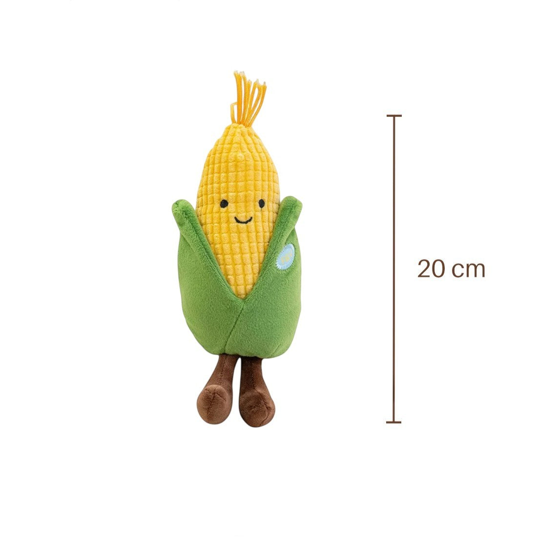 Peluche légume kawaii épi de maïs joyeux