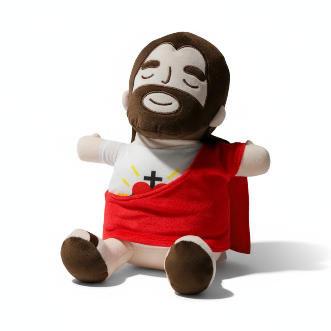 Peluche veilleuse Jésus respirante avec lumière chaude