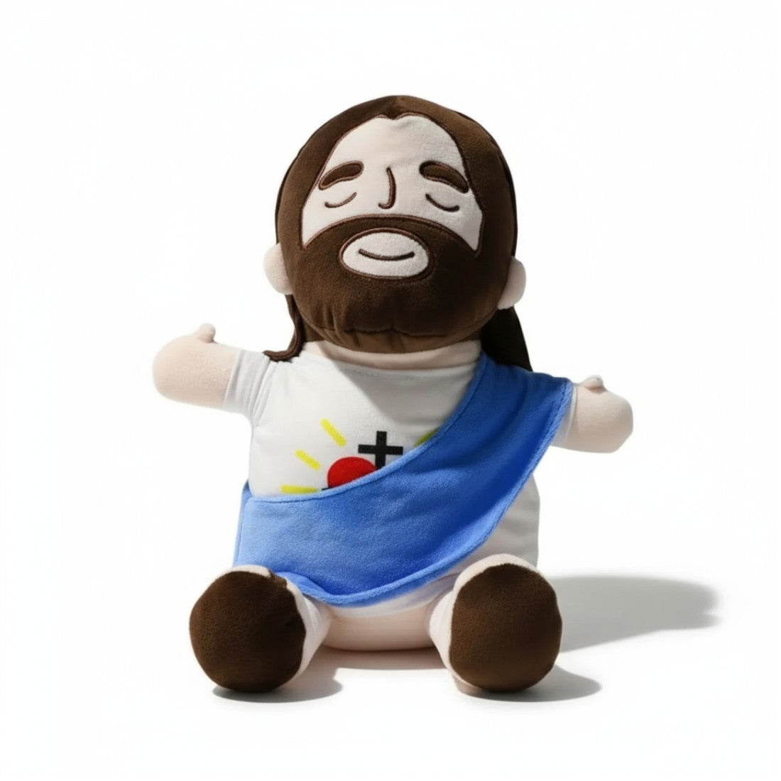 Peluche veilleuse Jésus respirante avec lumière chaude