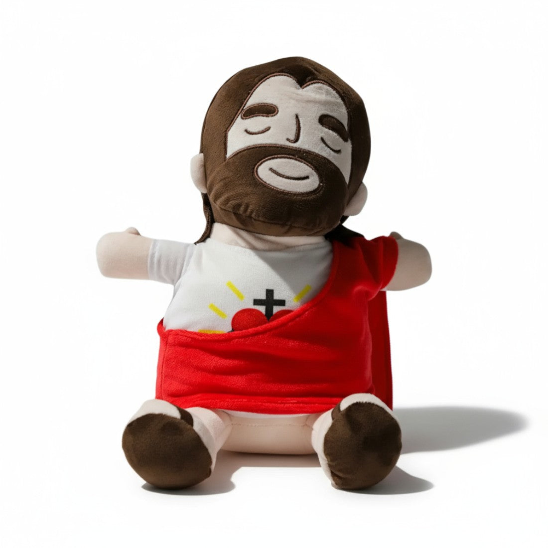 Peluche veilleuse Jésus respirante avec lumière chaude