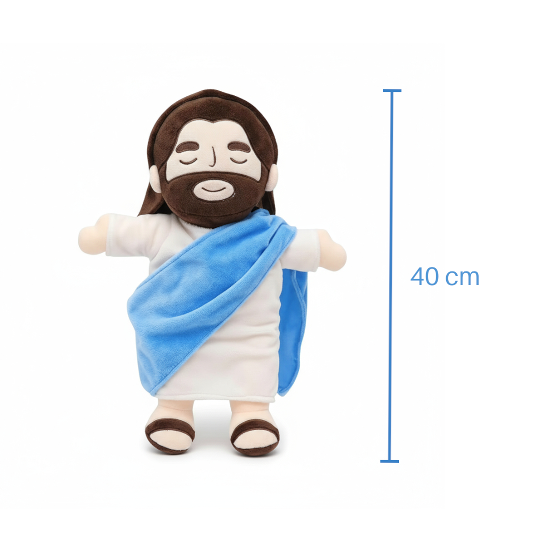 Peluche veilleuse Jésus respirante avec lumière chaude