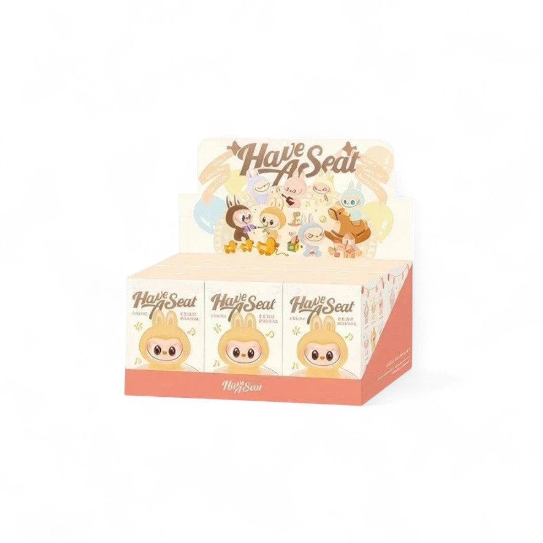 Blind box peluche type Labubu assis (non officiel)