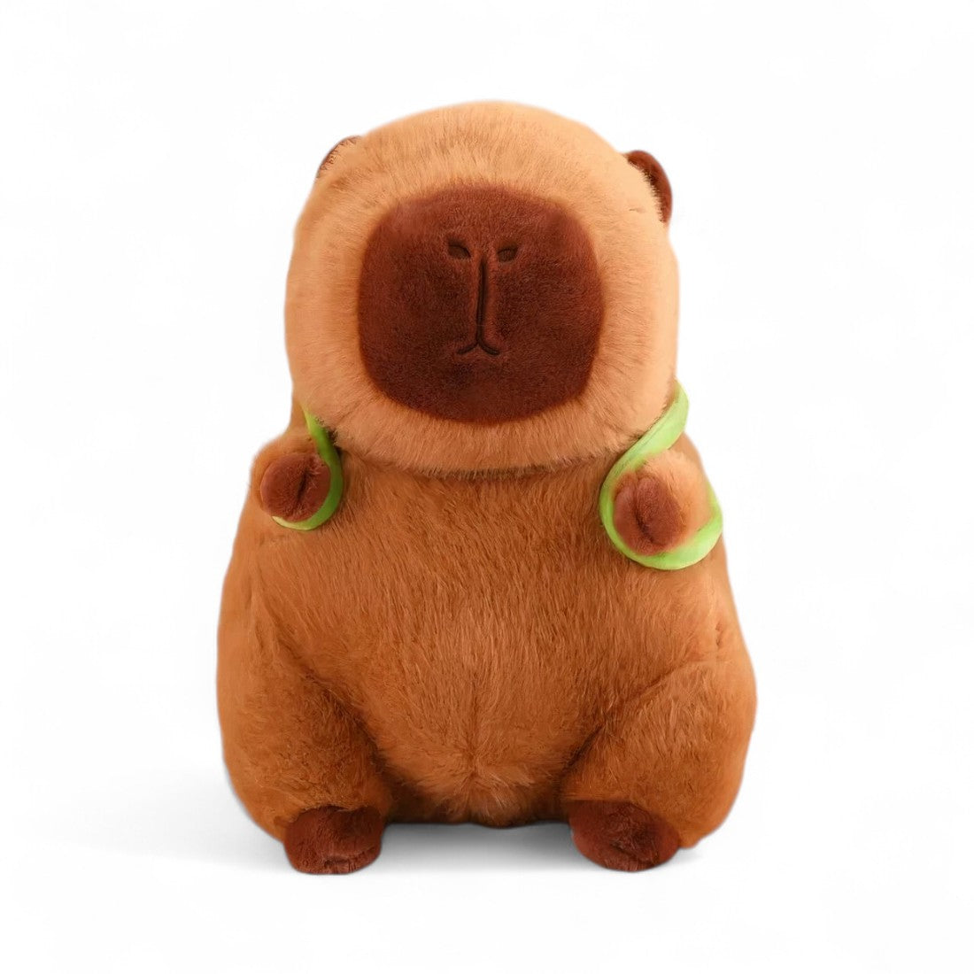 Capybara en peluche avec sac à dos tortue