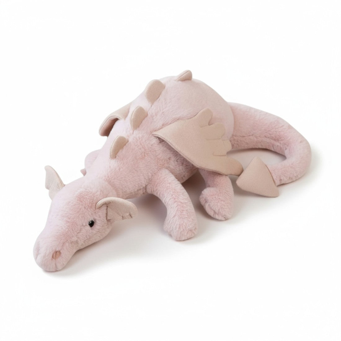 Dragon en peluche aux couleurs pastel