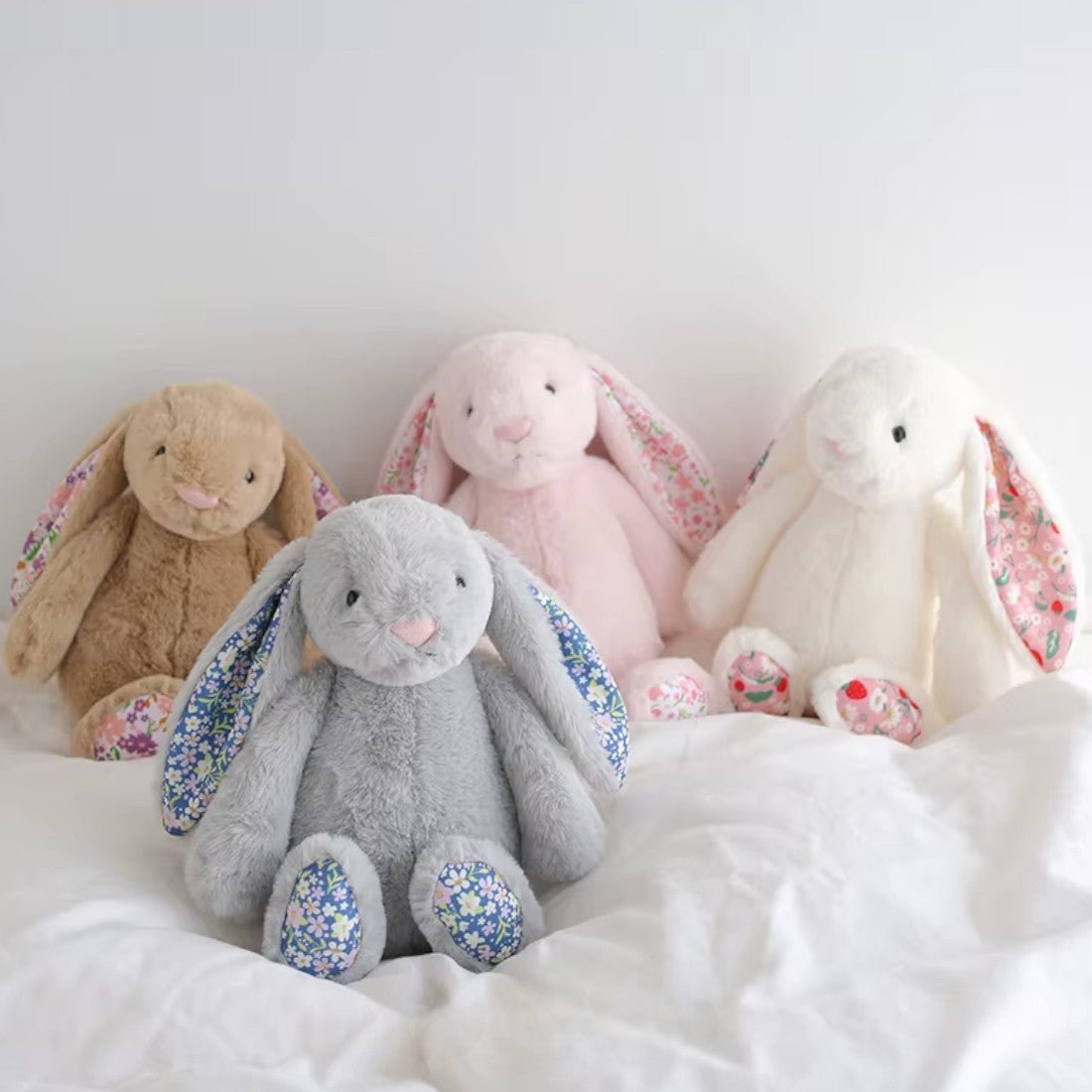Lapin en peluche avec motif Liberty