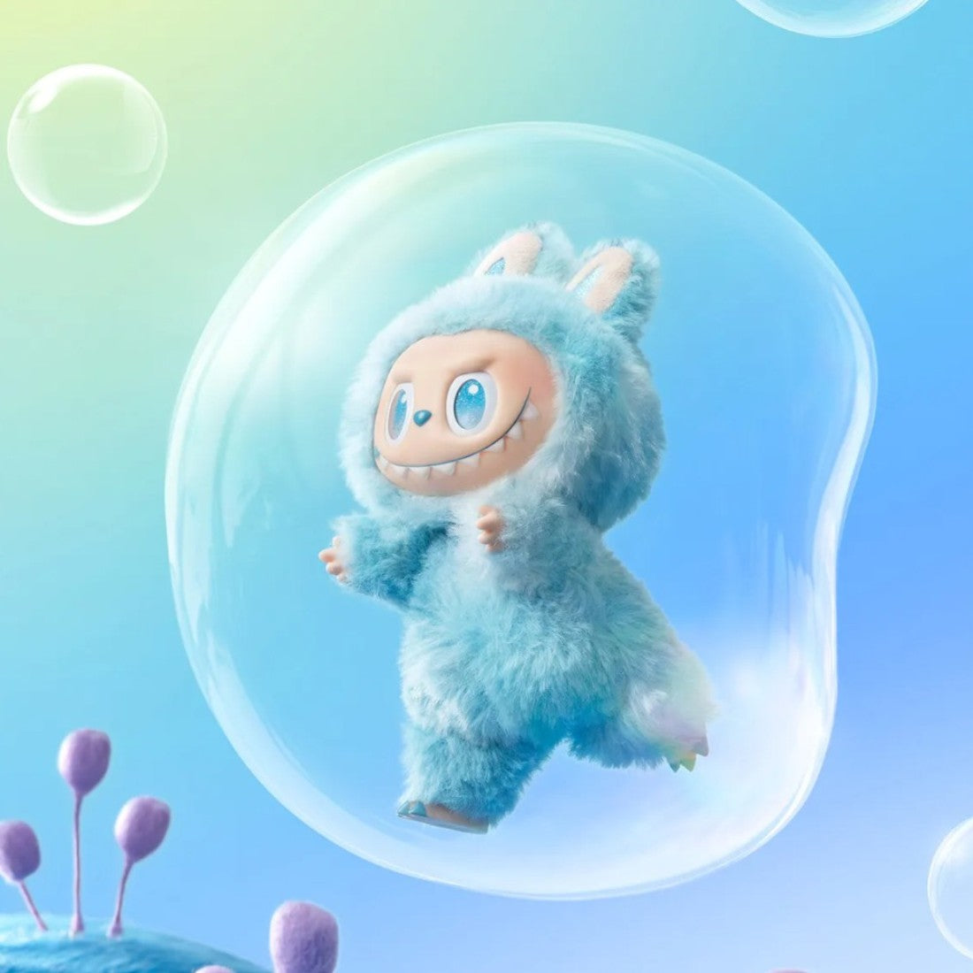 Blind box peluche type Labubu arc-en-ciel (non officiel)