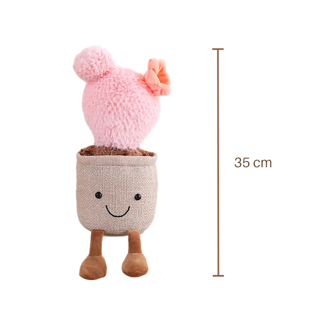 Peluche plante kawaii cactus fleuri